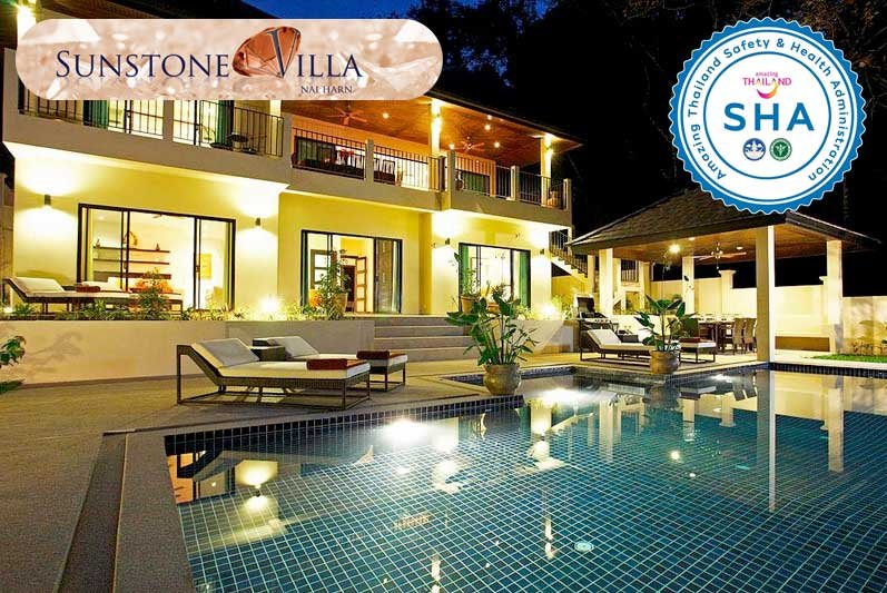 								 								 sunstone villa SHA approved luxury accommodation nai harn phuket					