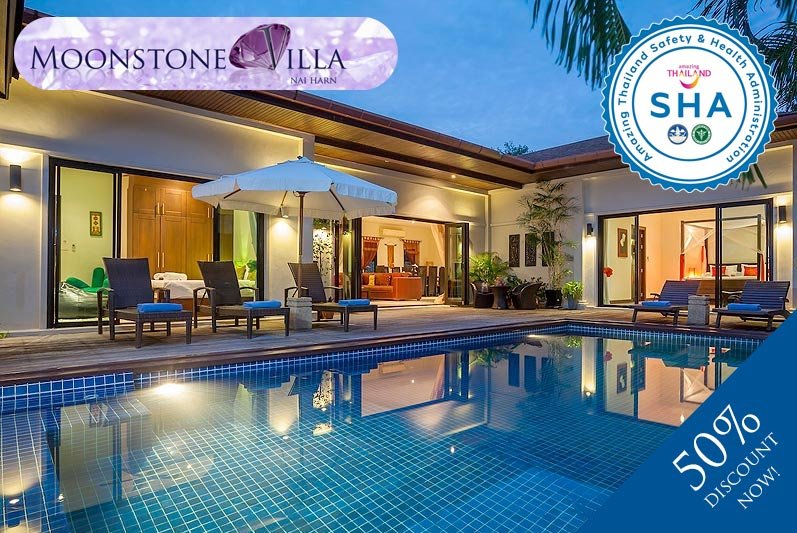 								 moonstone villa SHA approved luxury accommodation nai harn phuket								 				