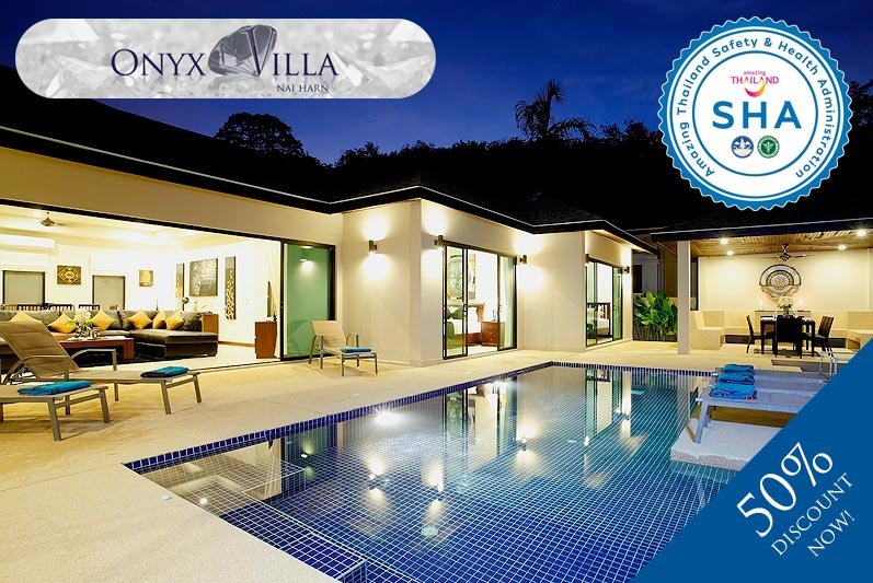 onyx villa SHA approved luxury accommodation nai harn phuket